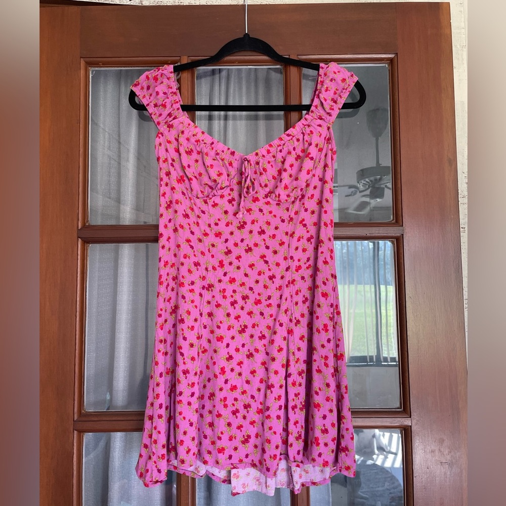 Wild Fable Pink Floral Skater Dress